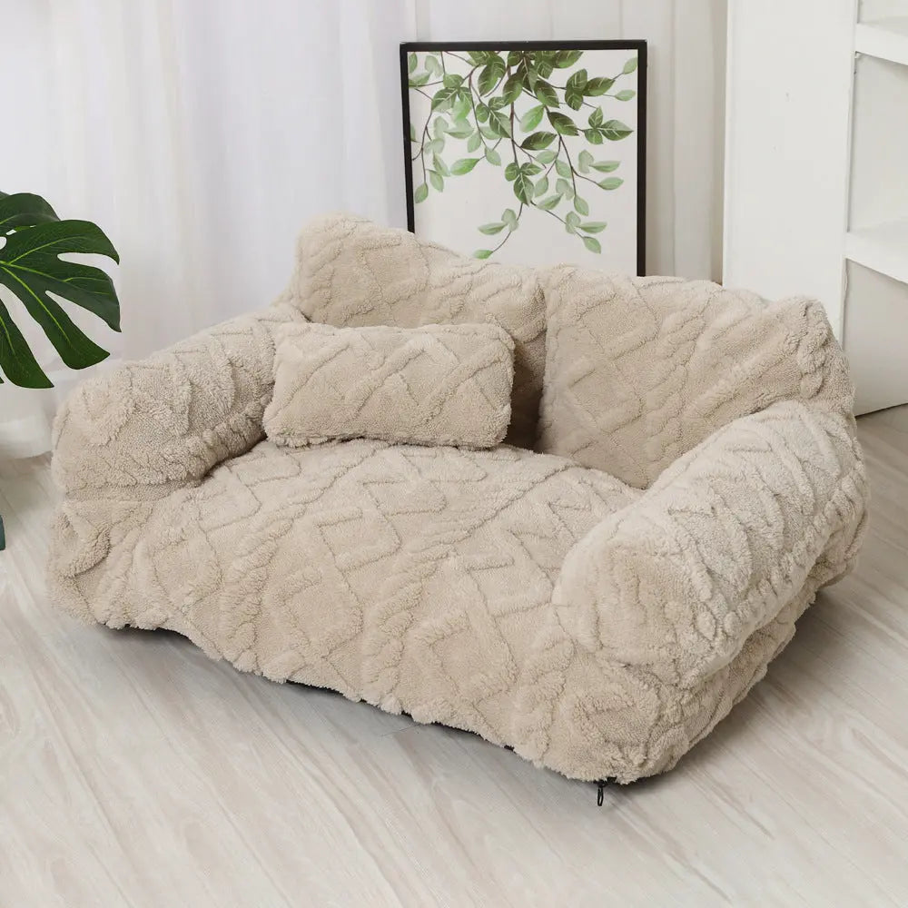 PawRelax™ Plush Bed 🐾 — Soft, Secure & Anxiety-Reducing CJDropshipping