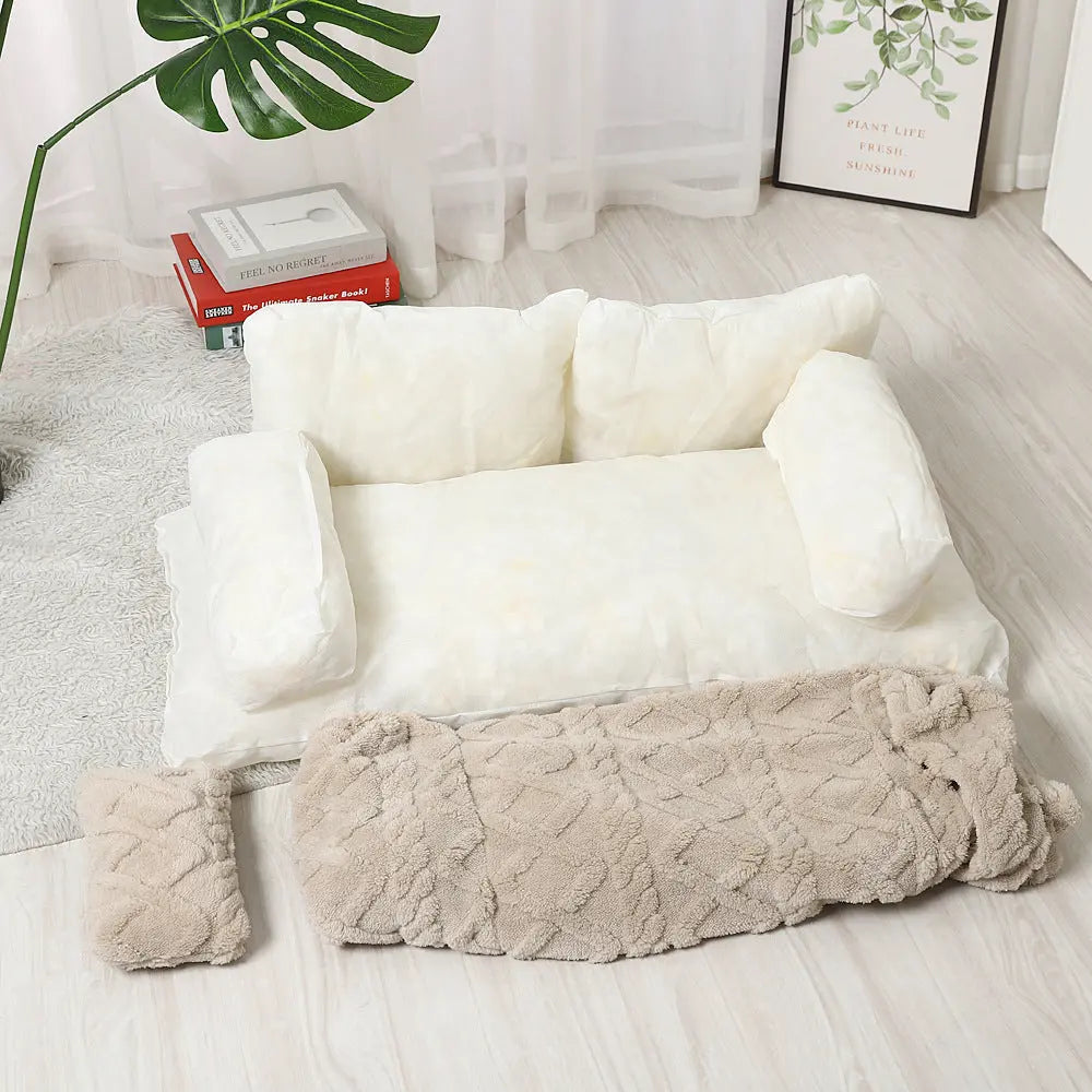 PawRelax™ Plush Bed 🐾 — Soft, Secure & Anxiety-Reducing CJDropshipping