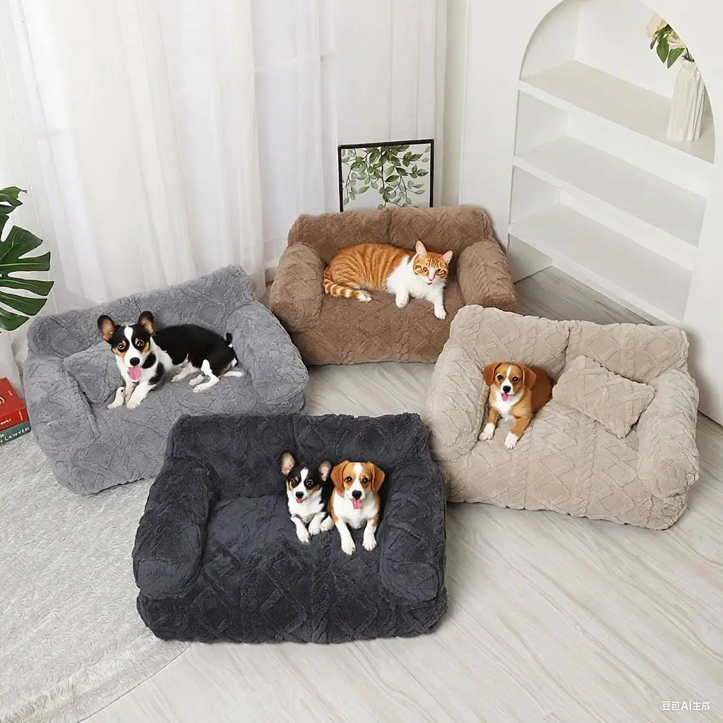 PawRelax™ Plush Bed 🐾 — Soft, Secure & Anxiety-Reducing CJDropshipping