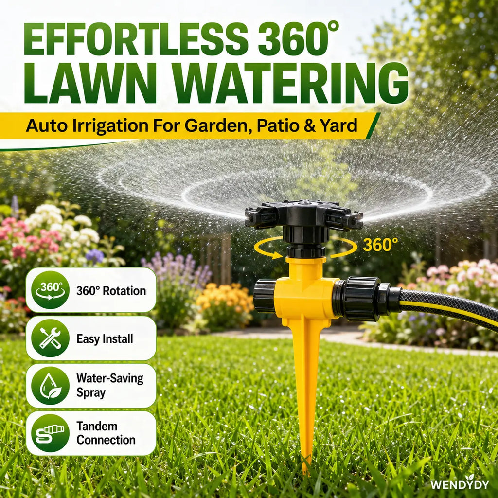 🏡BUY 1 GET 1 FREE✨360° Rotation Auto Irrigation System Garden Lawn Sprinkler Patio Kiivora