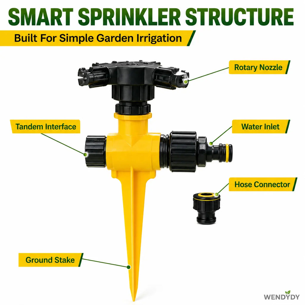 🏡BUY 1 GET 1 FREE✨360° Rotation Auto Irrigation System Garden Lawn Sprinkler Patio Kiivora