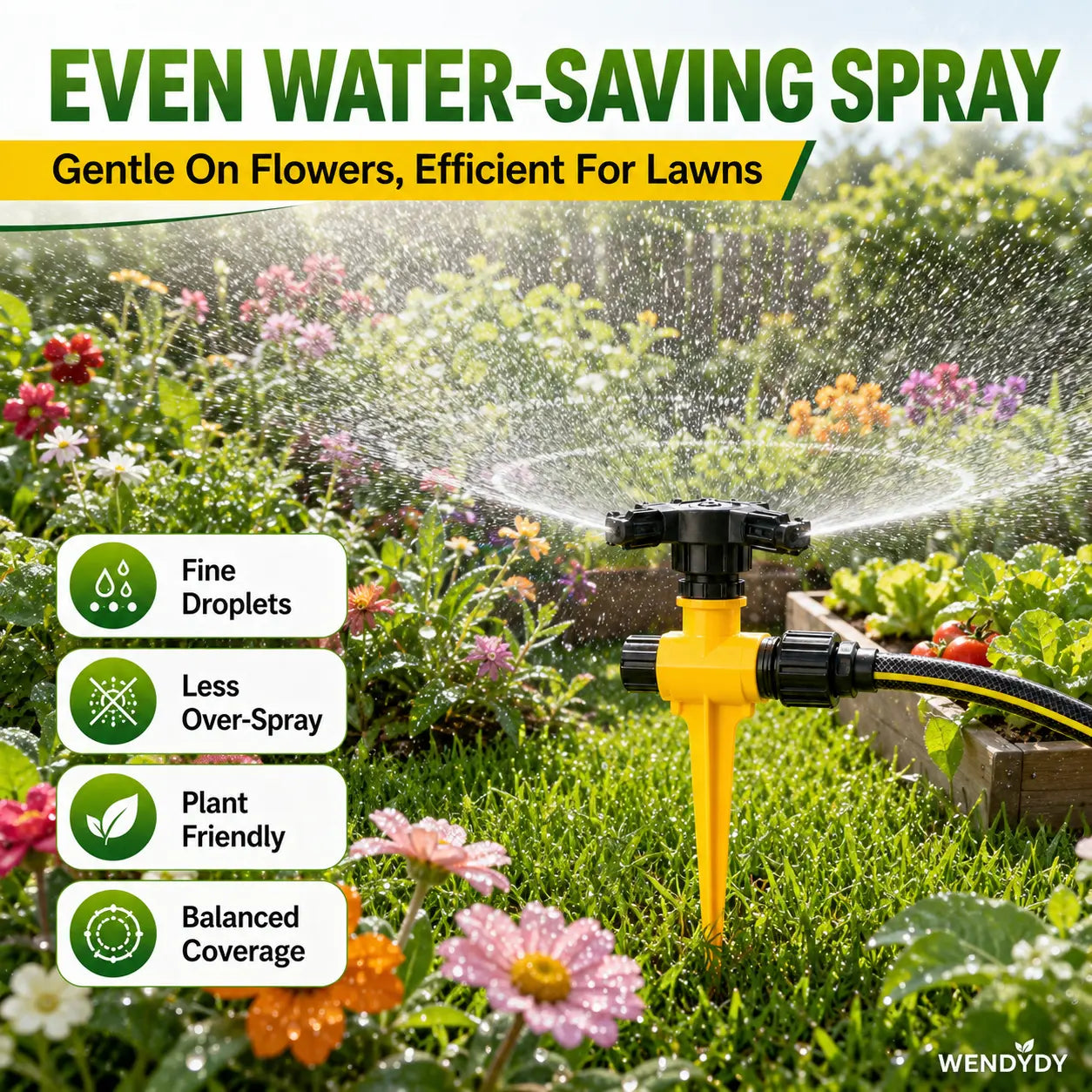 🏡BUY 1 GET 1 FREE✨360° Rotation Auto Irrigation System Garden Lawn Sprinkler Patio Kiivora