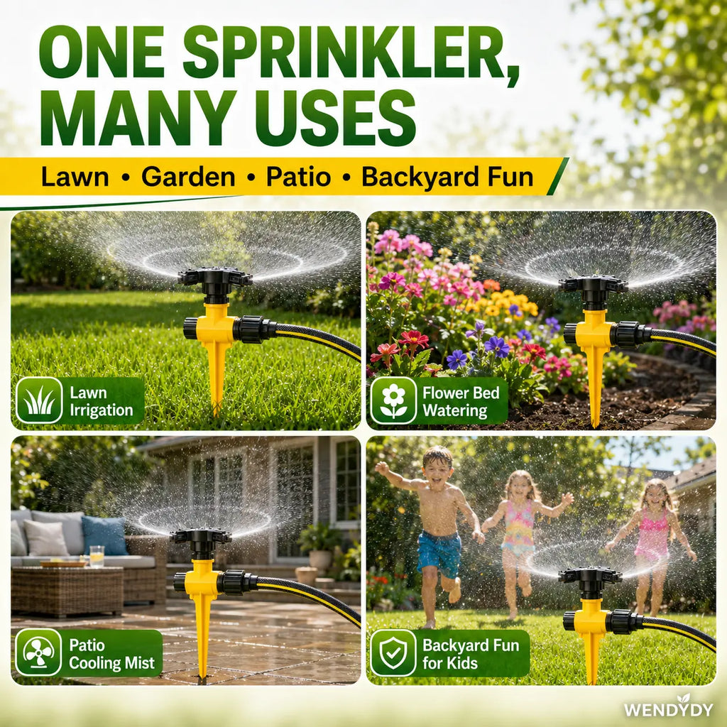 🏡BUY 1 GET 1 FREE✨360° Rotation Auto Irrigation System Garden Lawn Sprinkler Patio Kiivora