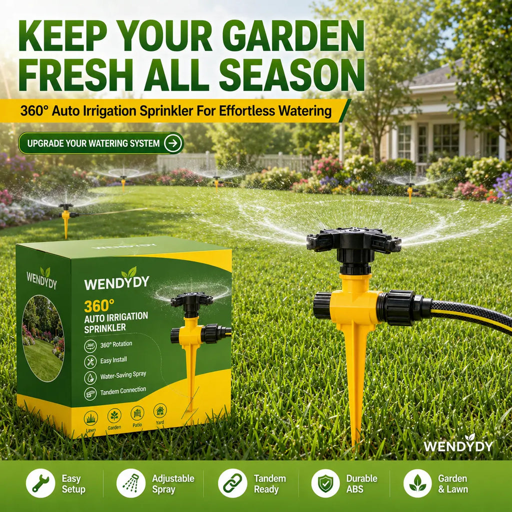 🏡BUY 1 GET 1 FREE✨360° Rotation Auto Irrigation System Garden Lawn Sprinkler Patio Kiivora