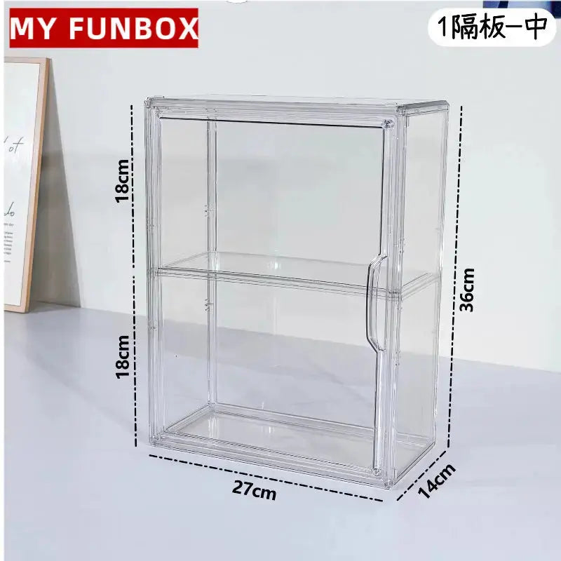 Blind Box Storage Display Box Bubble Mart Labubu Figure Storage Desktop Dust-Proof Transparent Acrylic Display Cabinet Kiivora