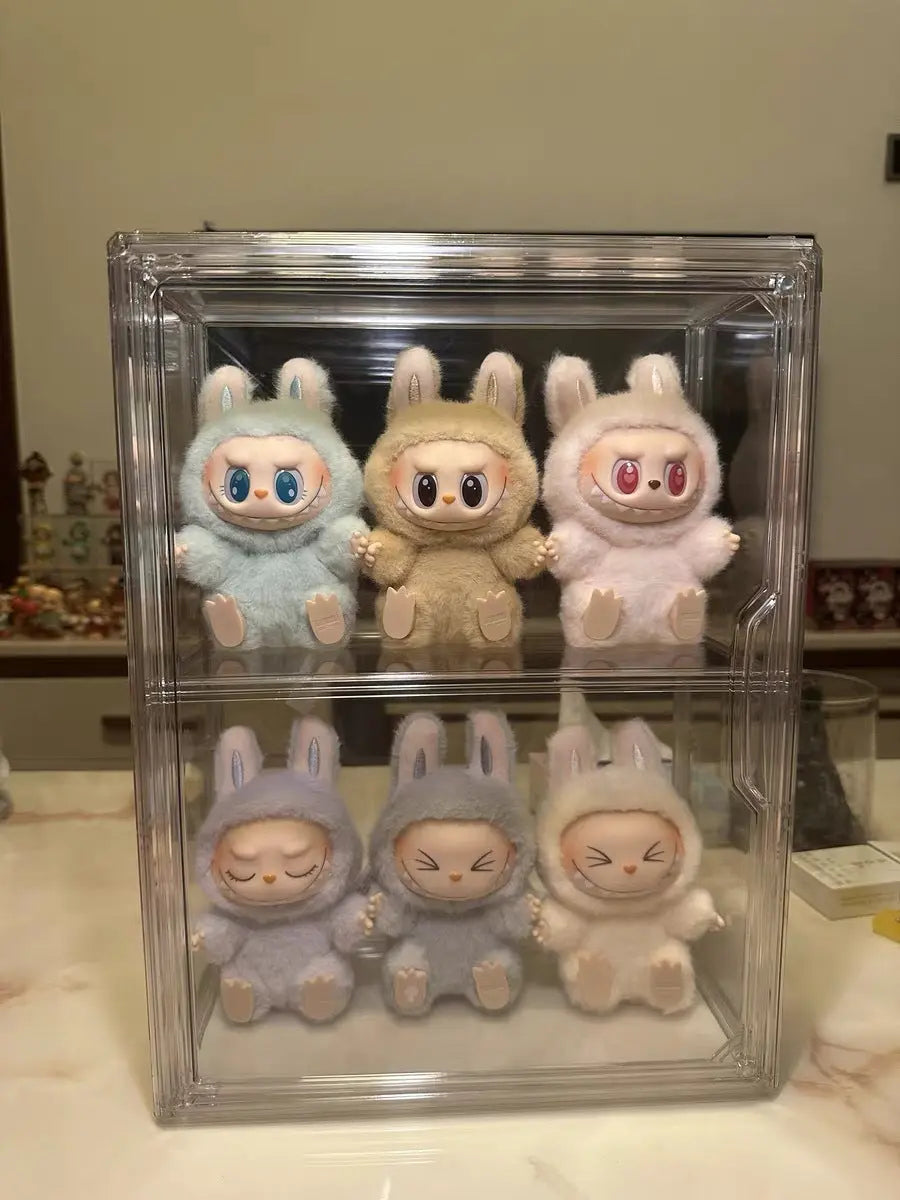 Blind Box Storage Display Box Bubble Mart Labubu Figure Storage Desktop Dust-Proof Transparent Acrylic Display Cabinet Kiivora