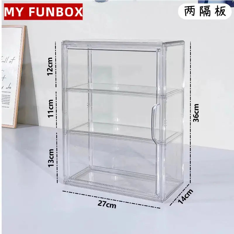 Blind Box Storage Display Box Bubble Mart Labubu Figure Storage Desktop Dust-Proof Transparent Acrylic Display Cabinet Kiivora