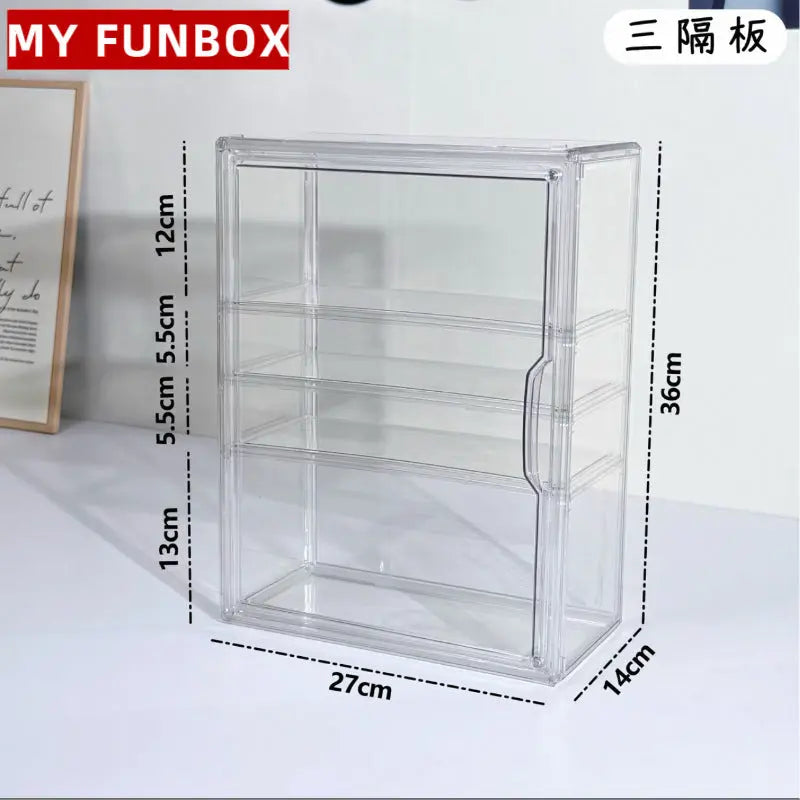 Blind Box Storage Display Box Bubble Mart Labubu Figure Storage Desktop Dust-Proof Transparent Acrylic Display Cabinet Kiivora