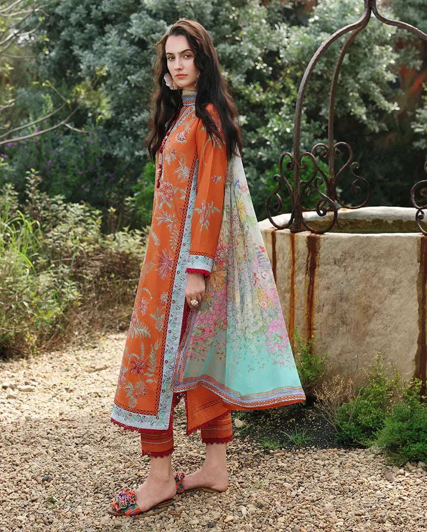 Mushq 3Pc Embroidered Lawn Suit Rosearie Dream Kiivora