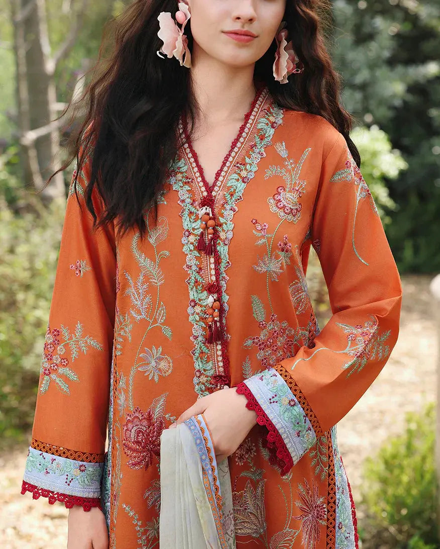 Mushq 3Pc Embroidered Lawn Suit Rosearie Dream Kiivora