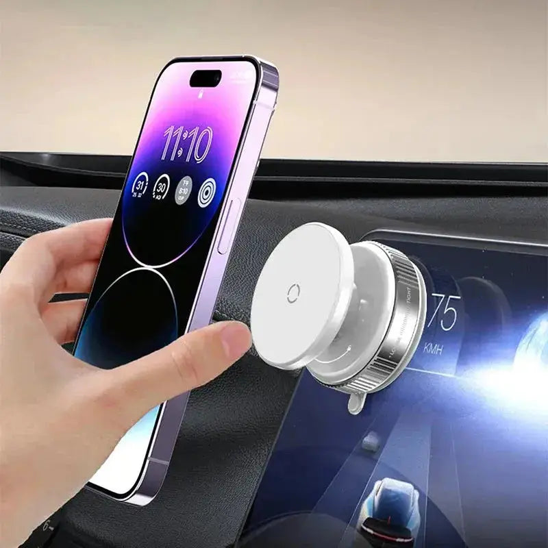 Strong Magnetic Car Phone Holder Foldable Magsafe Design 360° Adjustable Vacuum Mount for Car/Desk/Bathroom/Universal Use Metal BLAZEFL Store