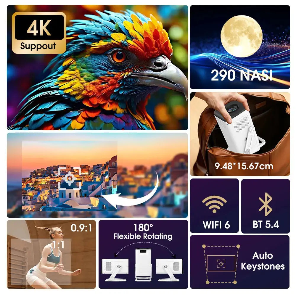 CinePocket™ Mini Projector 🎬✨ — Big-Screen Entertainment Anywhere Kixin Official Store