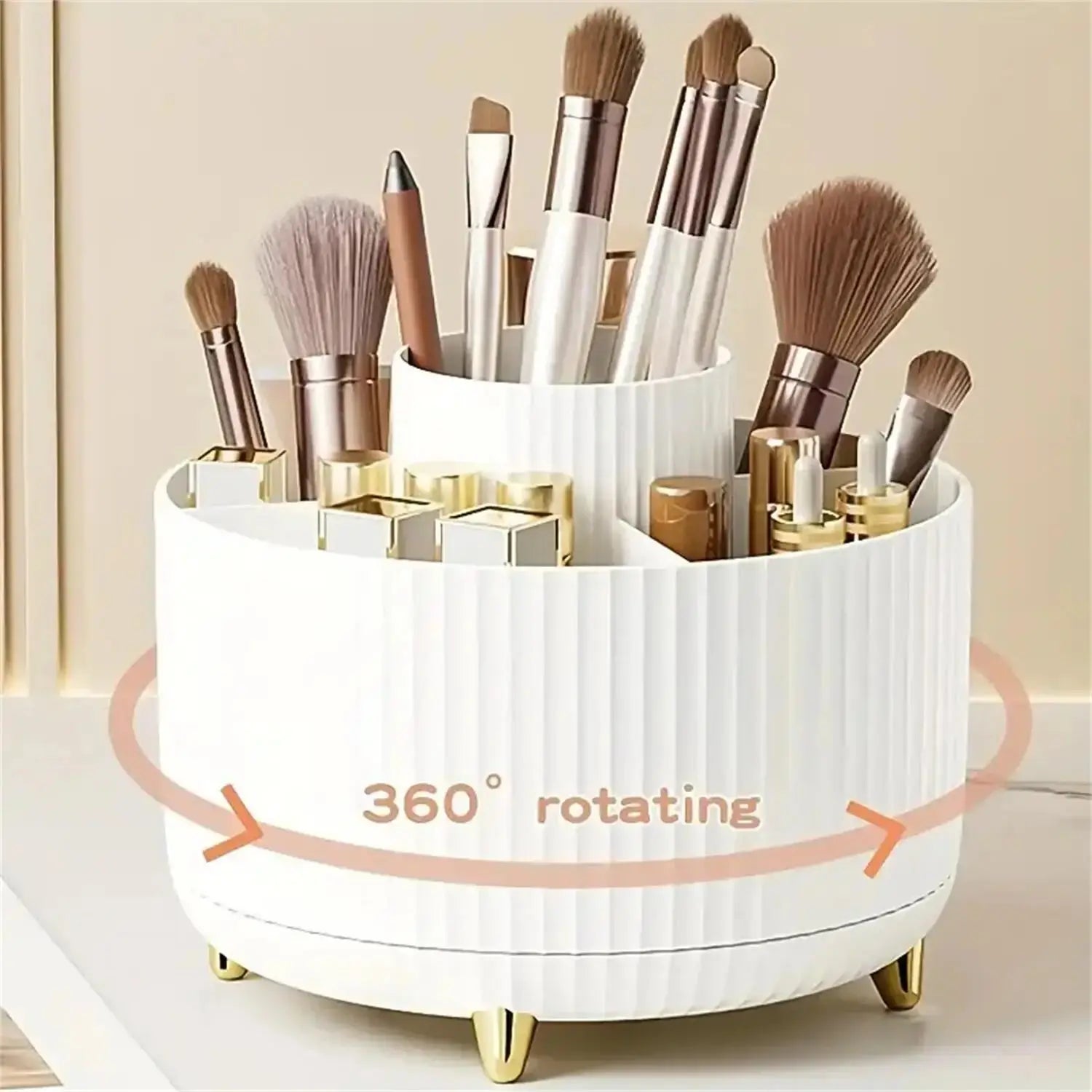 360° Rotating Makeup Organizer | Vanity & Desk Storage | Aesthetic Cosmetic Holder 123112233 Store