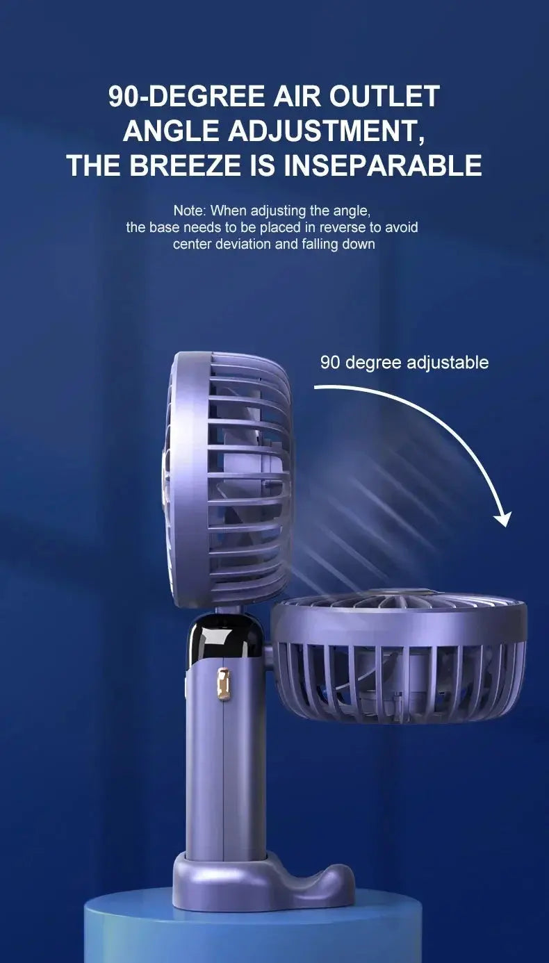 5-Speed Foldable Neck Fan with Phone Stand – USB-C Rechargeable Mini Fan, 1800mAh Battery & Display Screen for Hands-Free Cooling sagsdg65 Store