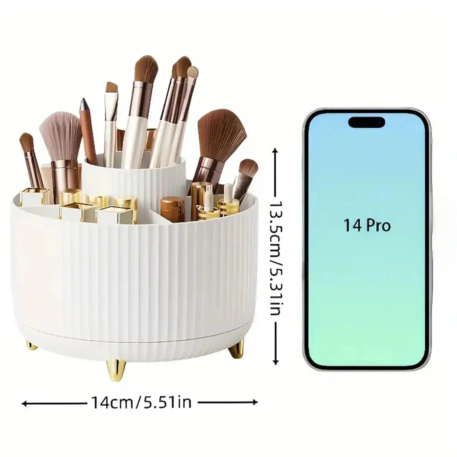 360° Rotating Makeup Organizer | Vanity & Desk Storage | Aesthetic Cosmetic Holder 123112233 Store