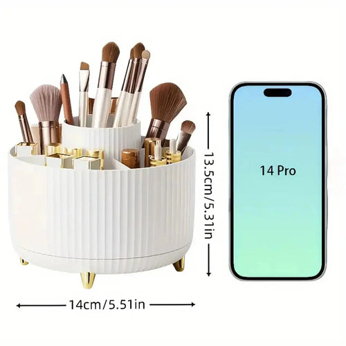 360° Rotating Makeup Organizer | Vanity & Desk Storage | Aesthetic Cosmetic Holder 123112233 Store