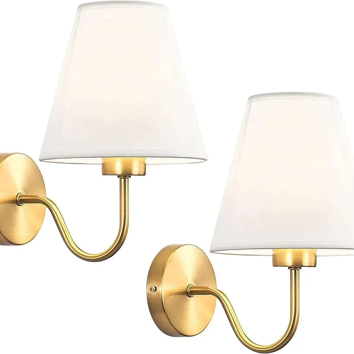 Modern Fabric Wall Sconce for Bedroom, Living Room & Hallway Good Morning Friends Store