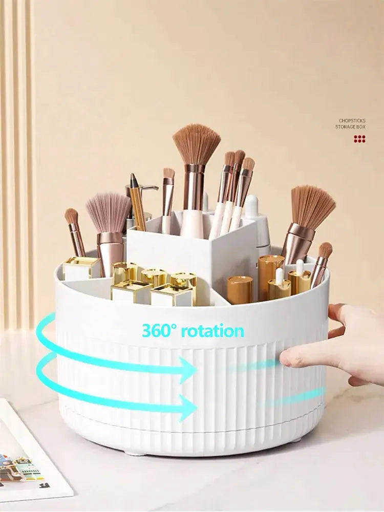 360° Rotating Makeup Organizer | Vanity & Desk Storage | Aesthetic Cosmetic Holder 123112233 Store