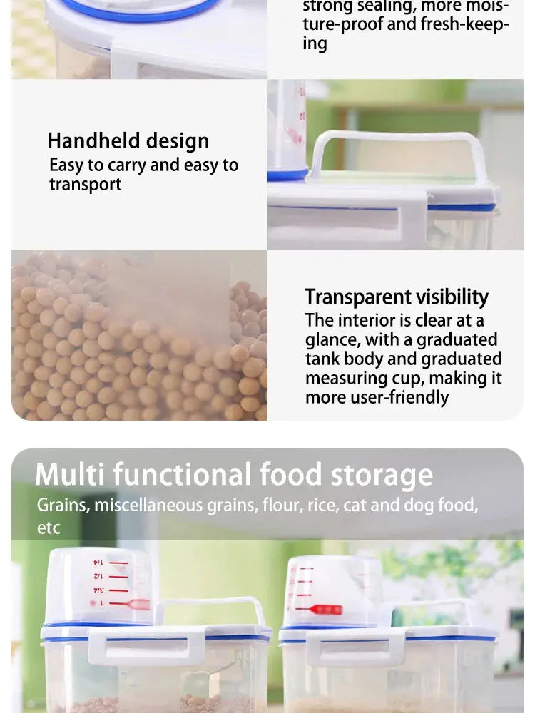 Airtight Pet Food Storage Container – Large-Capacity Kibble Bin Pet Lovely Life Store