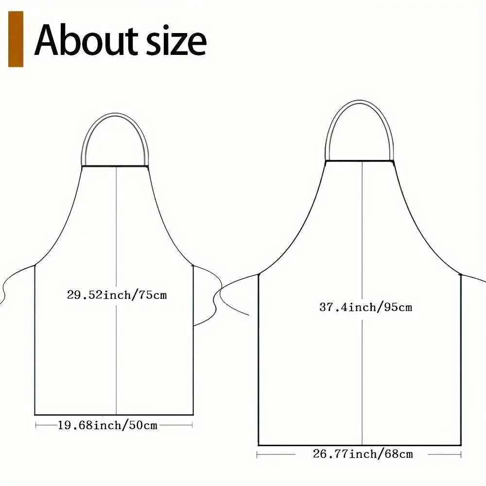 Cute Cat Pattern Polyester Apron  Vibrant Cartoon Cats with Hearts & Stars DesignKitchen Apron for Cooking, Baking Home Decor Home Life Factory Store