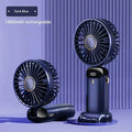 5-Speed Foldable Neck Fan with Phone Stand – USB-C Rechargeable Mini Fan, 1800mAh Battery & Display Screen for Hands-Free Cooling sagsdg65 Store
