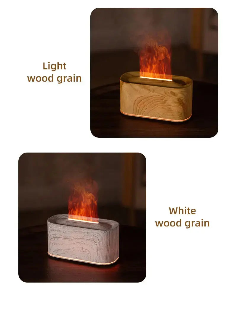 Aromatherapy Diffuser with Flame Effect, Essential Oil Diffuser and Cool Mist Humidifier, Silent Humidifier for Home and Bedroom To-Be-Better Store