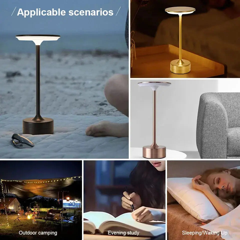 Touch LED Table Lamp – USB Rechargeable Portable Night Light for Bedroom, Hotel, Reading Shop1105024050 Store