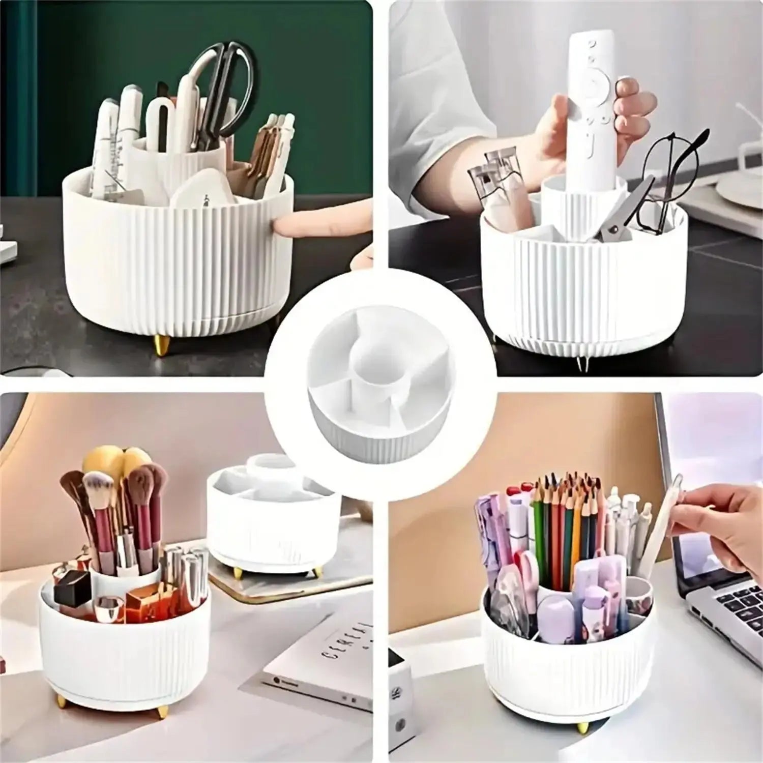 360° Rotating Makeup Organizer | Vanity & Desk Storage | Aesthetic Cosmetic Holder 123112233 Store