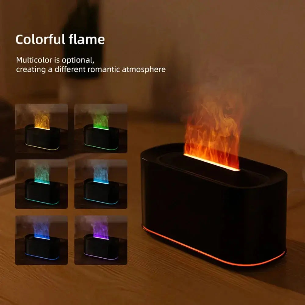 Aromatherapy Diffuser with Flame Effect, Essential Oil Diffuser and Cool Mist Humidifier, Silent Humidifier for Home and Bedroom To-Be-Better Store