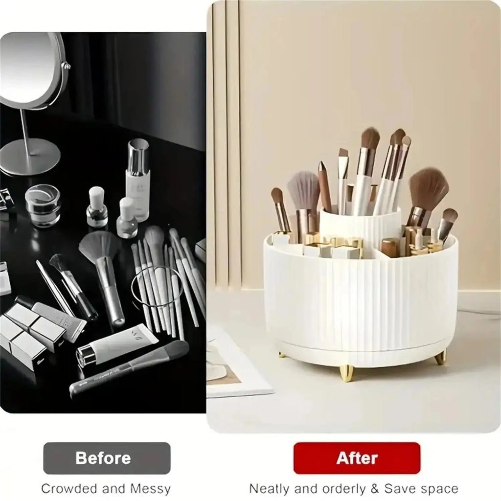 360° Rotating Makeup Organizer | Vanity & Desk Storage | Aesthetic Cosmetic Holder 123112233 Store