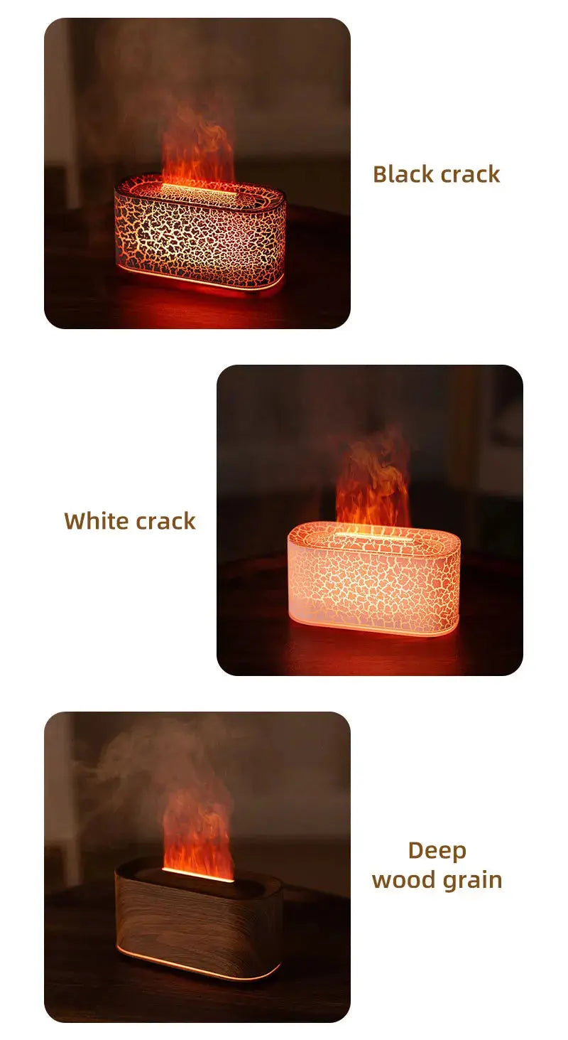 Aromatherapy Diffuser with Flame Effect, Essential Oil Diffuser and Cool Mist Humidifier, Silent Humidifier for Home and Bedroom To-Be-Better Store