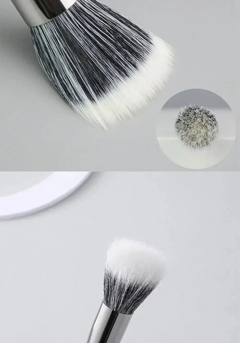 Pointillator brush Blush brush Pure wool flat head Cangzhou makeup brush Soft bristle wooden handle Beauty tool SASA Makeup Store
