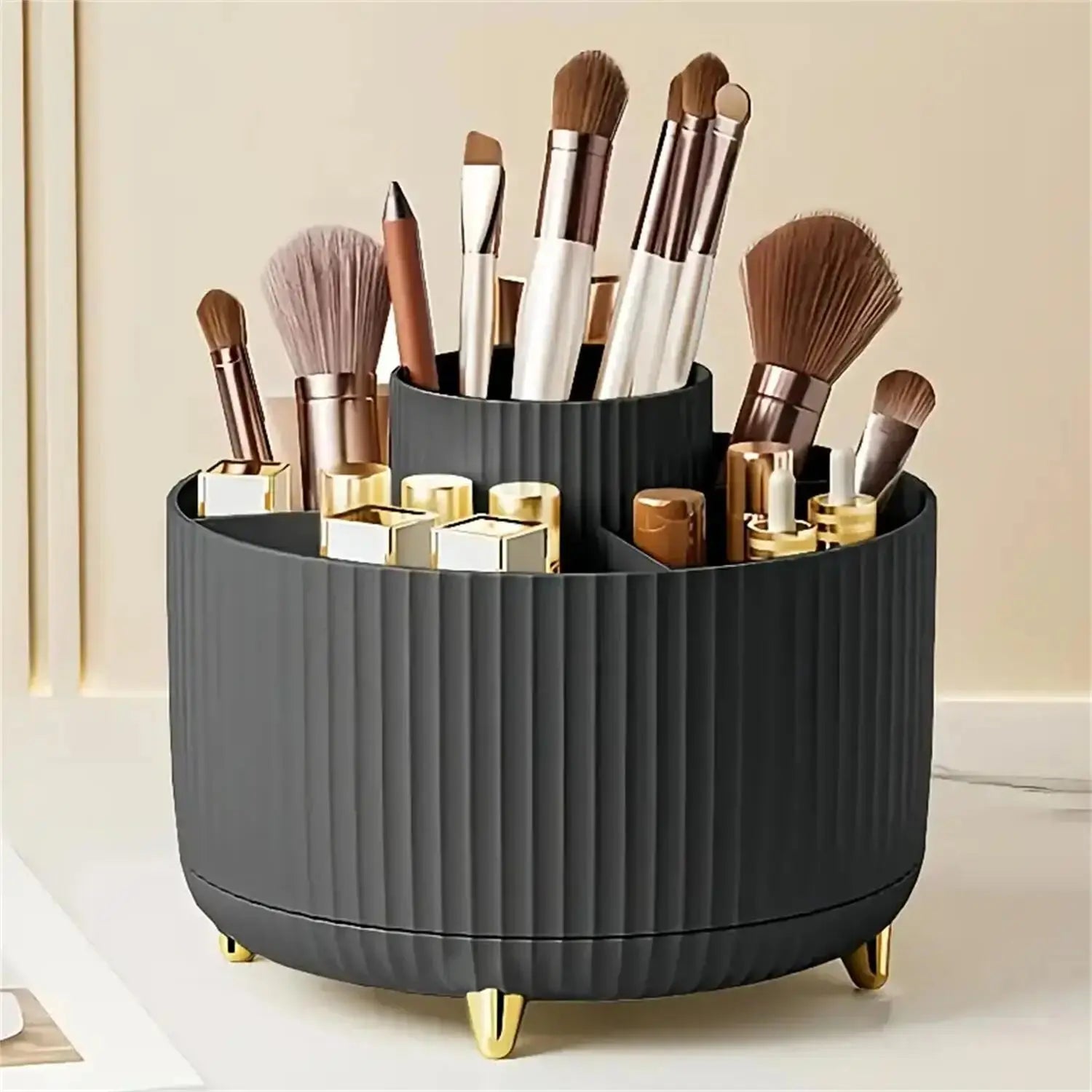 360° Rotating Makeup Organizer | Vanity & Desk Storage | Aesthetic Cosmetic Holder 123112233 Store