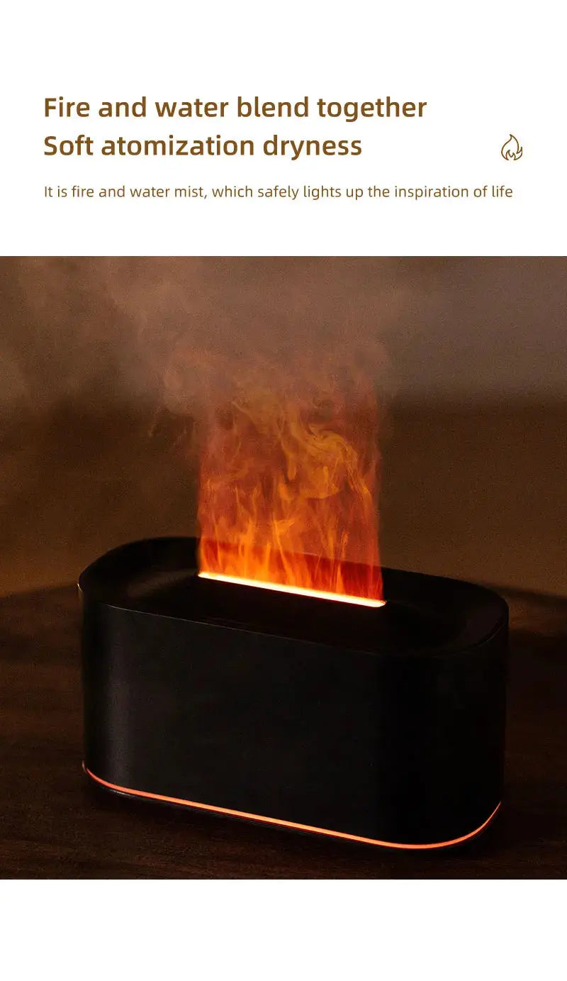 Aromatherapy Diffuser with Flame Effect, Essential Oil Diffuser and Cool Mist Humidifier, Silent Humidifier for Home and Bedroom To-Be-Better Store