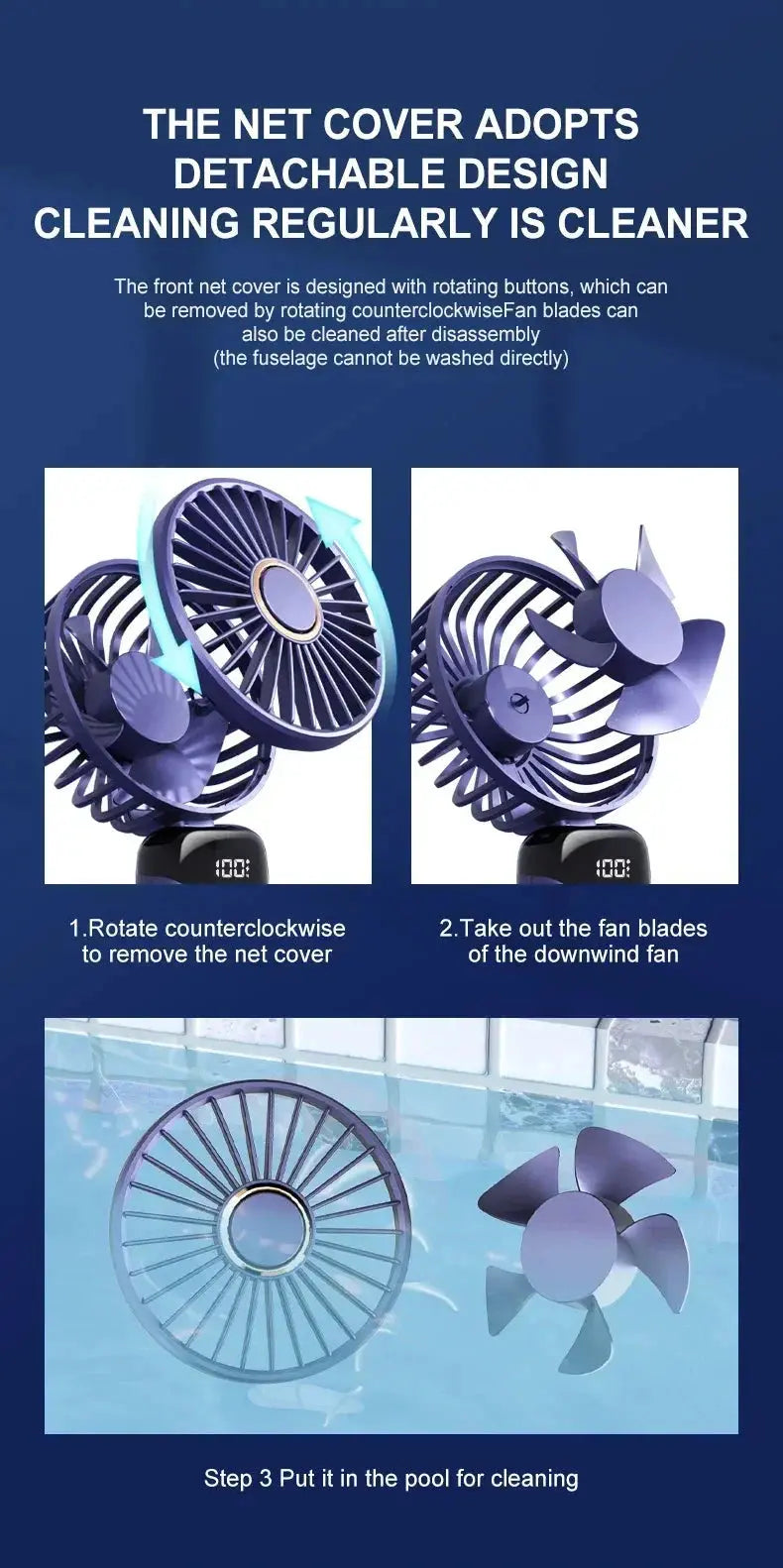 5-Speed Foldable Neck Fan with Phone Stand – USB-C Rechargeable Mini Fan, 1800mAh Battery & Display Screen for Hands-Free Cooling sagsdg65 Store