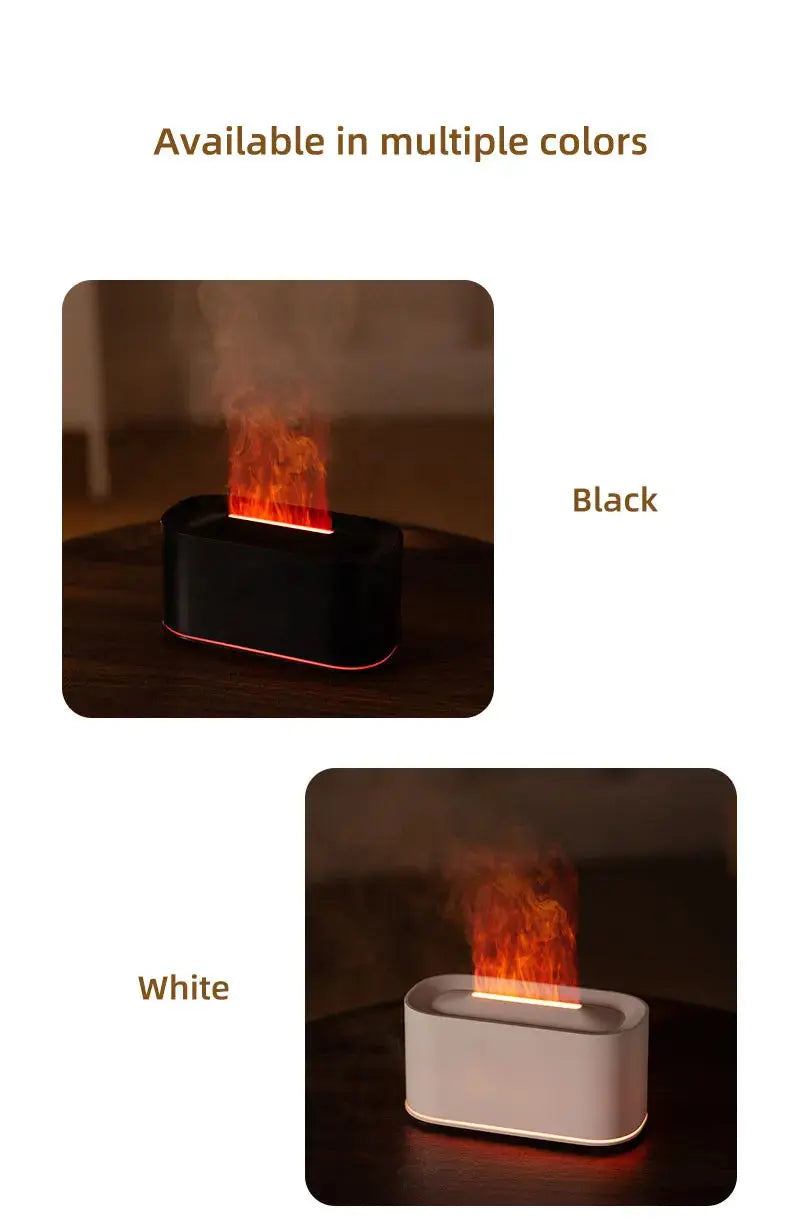 Aromatherapy Diffuser with Flame Effect, Essential Oil Diffuser and Cool Mist Humidifier, Silent Humidifier for Home and Bedroom To-Be-Better Store
