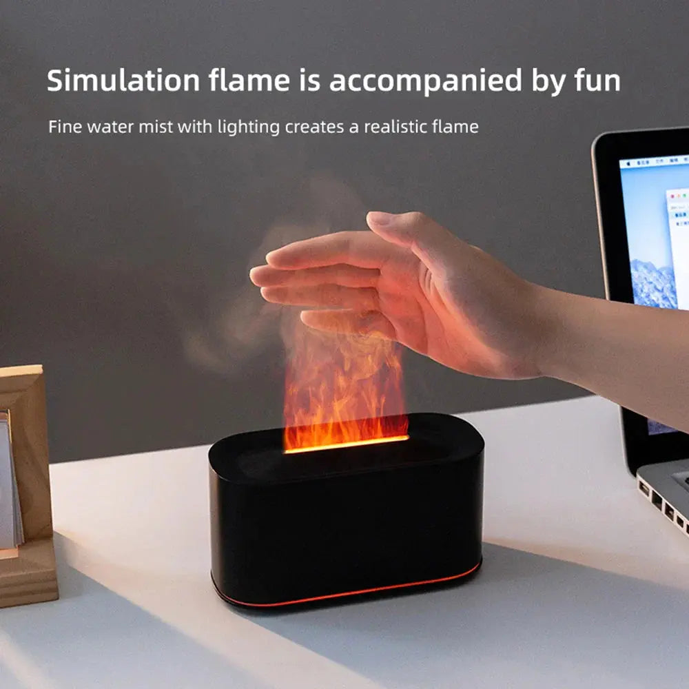 Aromatherapy Diffuser with Flame Effect, Essential Oil Diffuser and Cool Mist Humidifier, Silent Humidifier for Home and Bedroom To-Be-Better Store