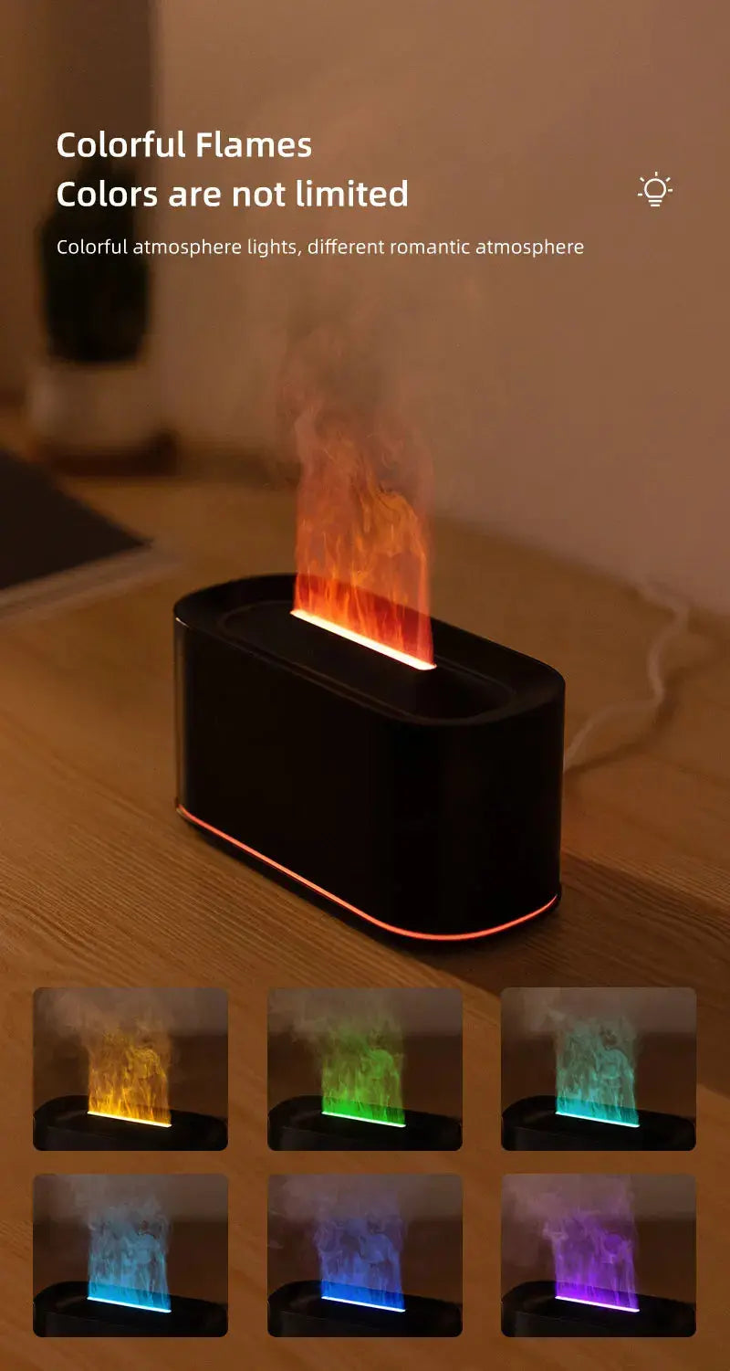 Aromatherapy Diffuser with Flame Effect, Essential Oil Diffuser and Cool Mist Humidifier, Silent Humidifier for Home and Bedroom To-Be-Better Store