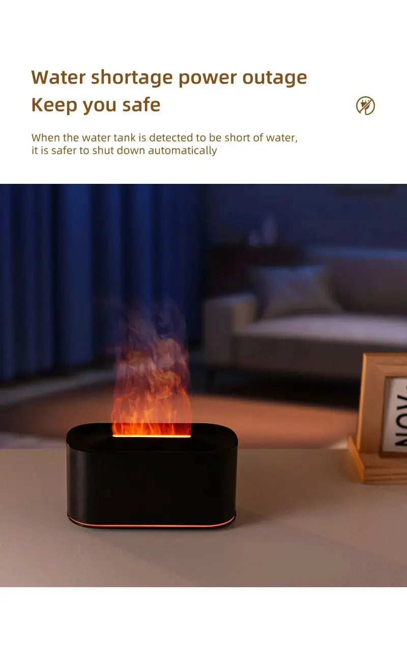 Aromatherapy Diffuser with Flame Effect, Essential Oil Diffuser and Cool Mist Humidifier, Silent Humidifier for Home and Bedroom To-Be-Better Store