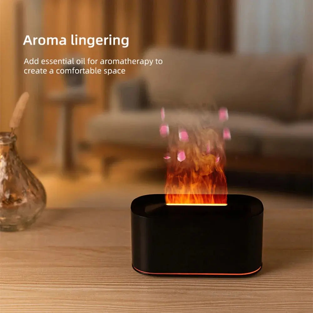 Aromatherapy Diffuser with Flame Effect, Essential Oil Diffuser and Cool Mist Humidifier, Silent Humidifier for Home and Bedroom To-Be-Better Store