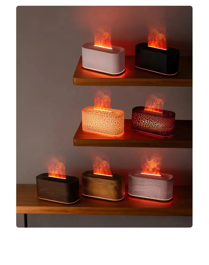 Aromatherapy Diffuser with Flame Effect, Essential Oil Diffuser and Cool Mist Humidifier, Silent Humidifier for Home and Bedroom To-Be-Better Store