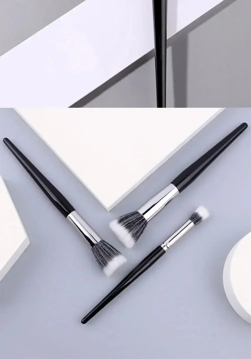Pointillator brush Blush brush Pure wool flat head Cangzhou makeup brush Soft bristle wooden handle Beauty tool SASA Makeup Store