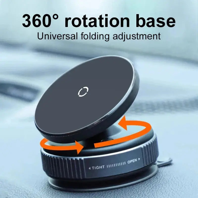 Strong Magnetic Car Phone Holder Foldable Magsafe Design 360° Adjustable Vacuum Mount for Car/Desk/Bathroom/Universal Use Metal BLAZEFL Store