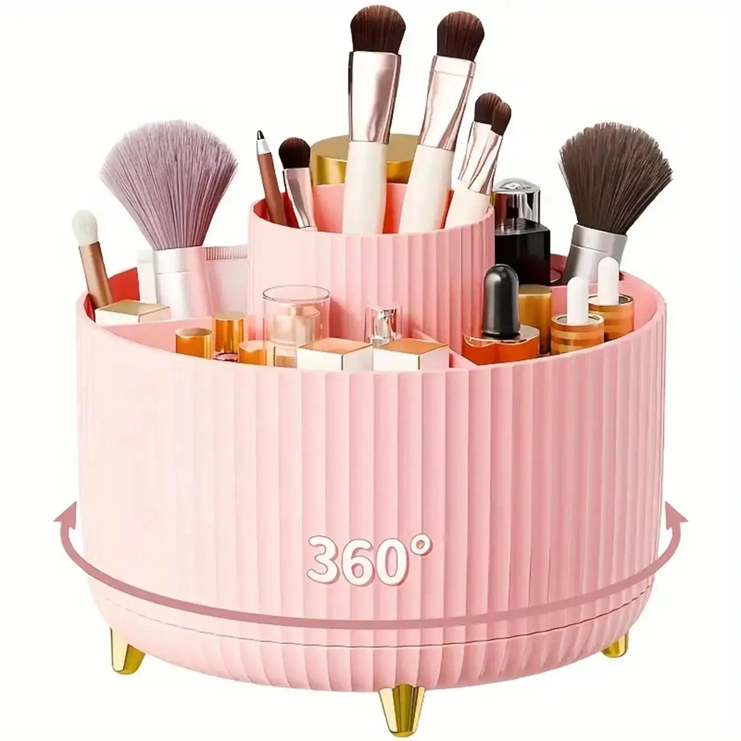 360° Rotating Makeup Organizer | Vanity & Desk Storage | Aesthetic Cosmetic Holder 123112233 Store
