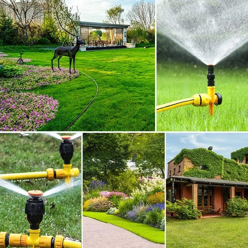 🏡BUY 1 GET 1 FREE✨360° Rotation Auto Irrigation System Garden Lawn Sprinkler Patio Kiivora