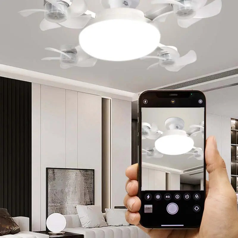 💡 50% DE RÉDUCTION – Ventilateur de Plafond avec Lumière LED – Pales Pliables, Télécommande, 3 Températures – Design Moderne & Économie d’Énergie 🌀 Kiivora