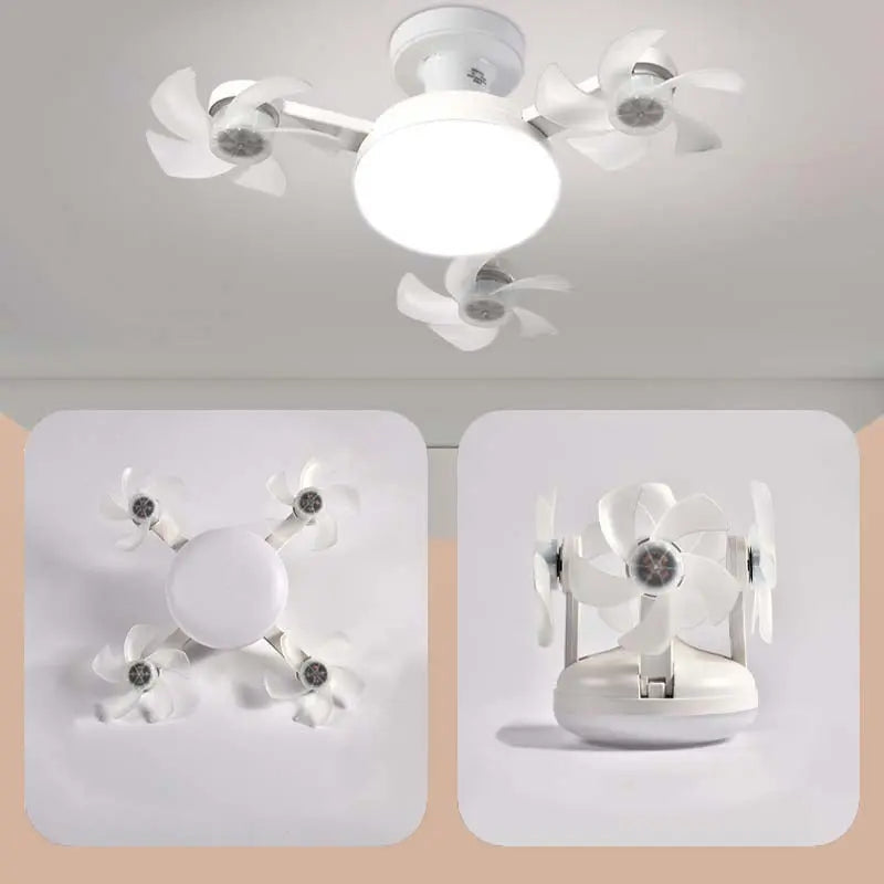 💡 50% DE RÉDUCTION – Ventilateur de Plafond avec Lumière LED – Pales Pliables, Télécommande, 3 Températures – Design Moderne & Économie d’Énergie 🌀 Kiivora